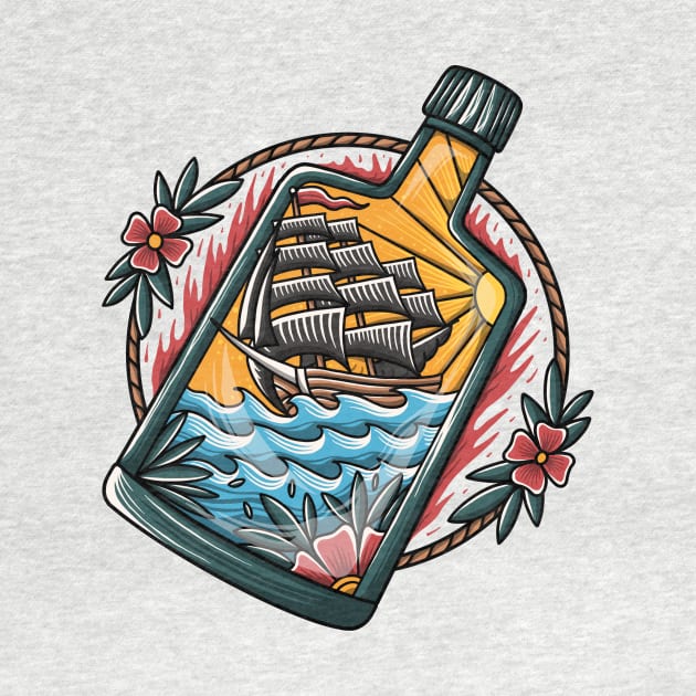 Ship and bottle by semartigagelas